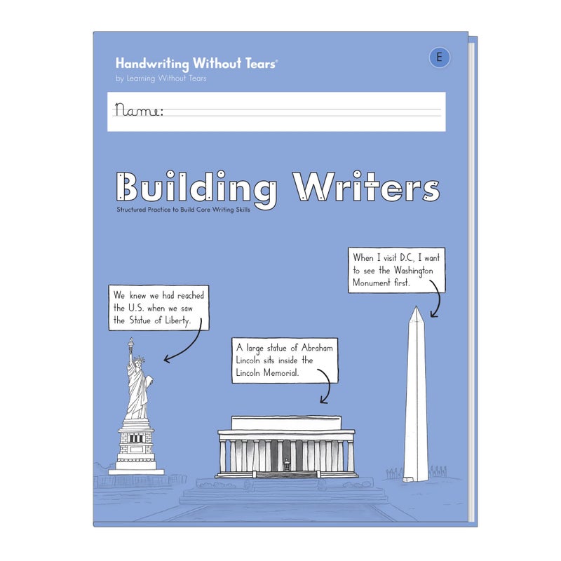 Learning Without Tears, Building Writers E, Student Edition, Age 9+, 4th Grade+, Handwriting Without Tears, Narrative, Information & Opinion Writing, Fluency, School & Home, Tutoring - Image 1